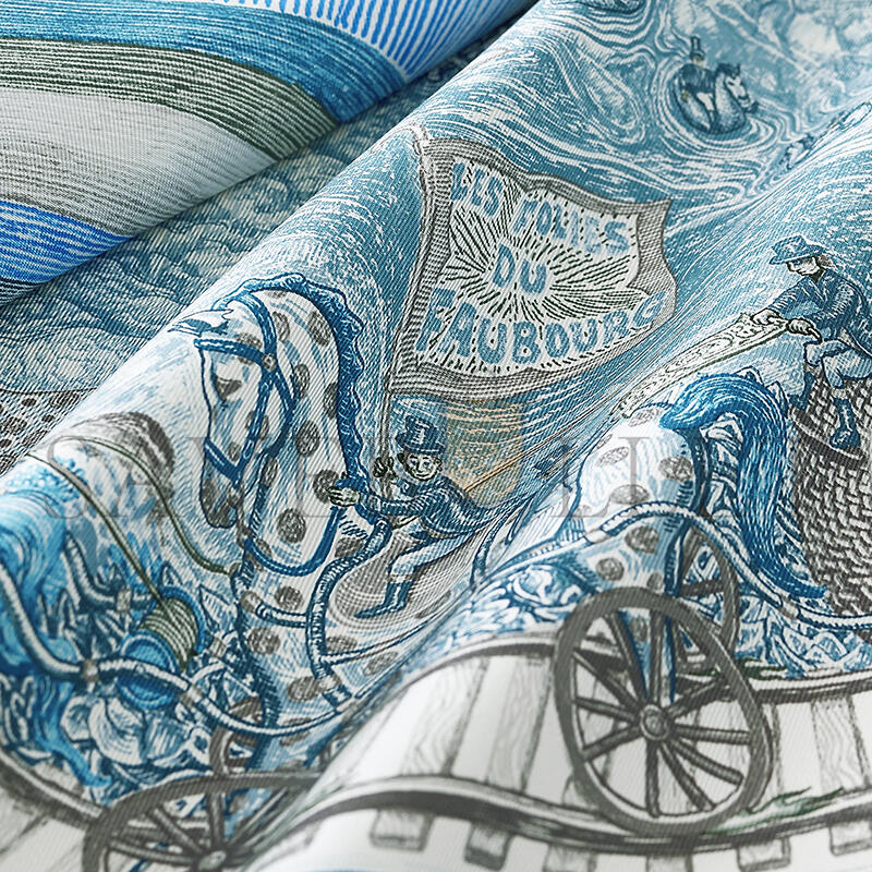 HERMES LES FOLIES DU FAUBOURG SCARF 90 H004147S 05 (88.5*88.5cm)